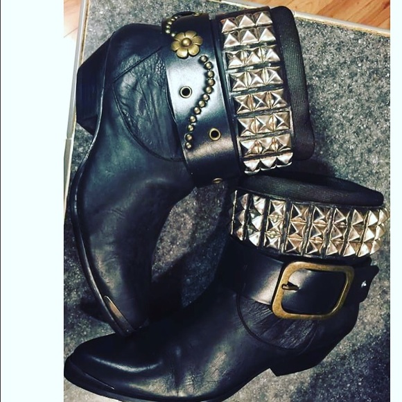 Refashioned leather boots size 7 - Picture 2 of 4