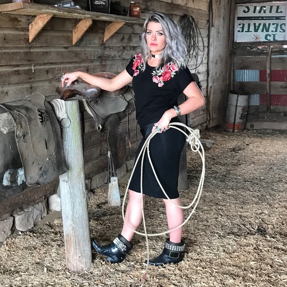 Refashioned leather boots size 7 - Picture 3 of 4