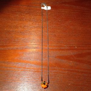 Rat Tail Necklace With Pitanga ( Tropical Fruit)