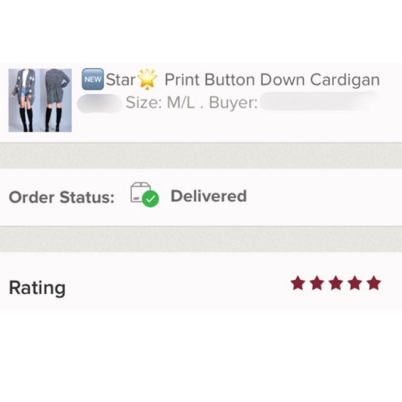 ‼️ONLY S/M‼️Star🌟 Print Button Down Cardigan - Picture 3 of 4