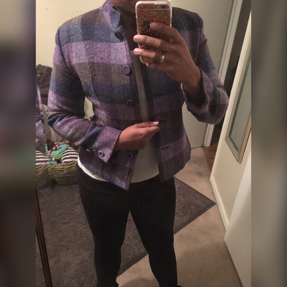 Amazing purple plaid coat