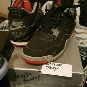 1999 Air Jordan black/cement 4 size 10.5 (rare!)