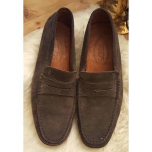 Tods brown suede loafers sz 7.5