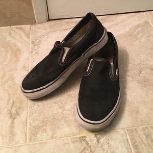 Black slip-on vans
