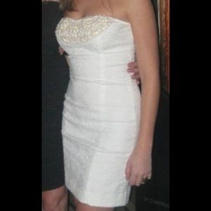 Free people mini white holiday dress