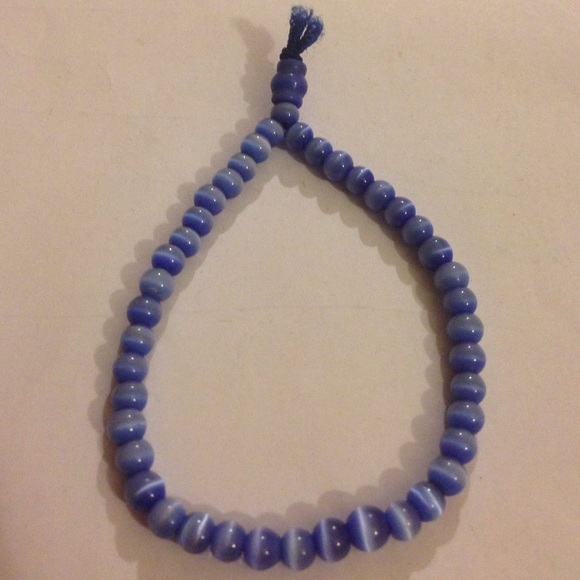 Blue cat eye beads bracelet