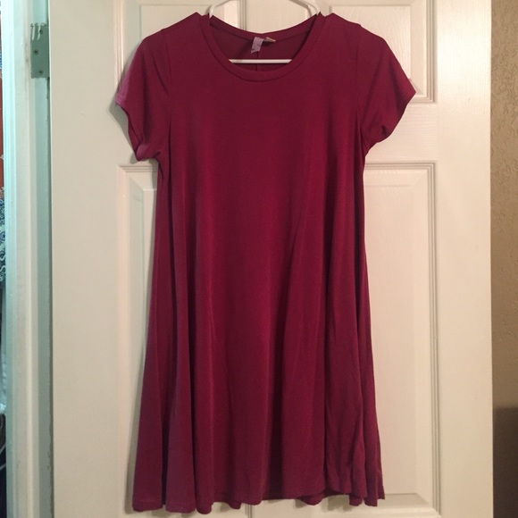 Burgundy T Shirt Dress