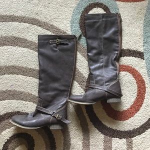 Brown riding boots