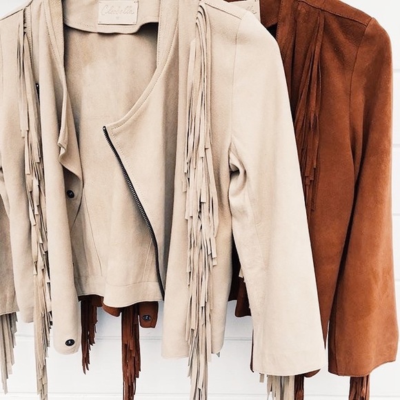 Cleobella Jackets & Blazers - ✨Sale! NWT Cleobella Everly Fringe Leather Jacket