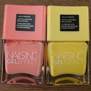 Nails Inc Gel Pink and Yellow Combo