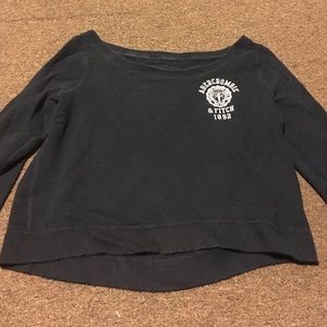 Low shoulder A&F sweatshirt