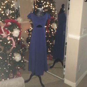 Free people royal blue cut out dress