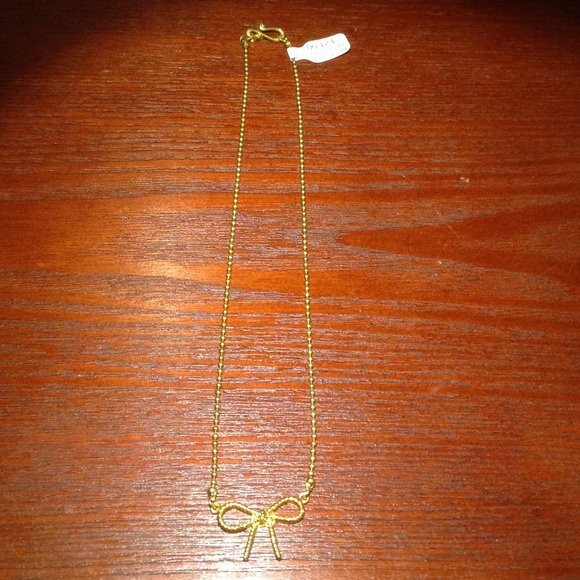 Dotted Gold Chain With Rope Golden Bow