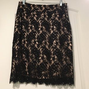 Banana Republic Lace Overlay Skirt