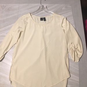 Cream quarter sleeve blouse