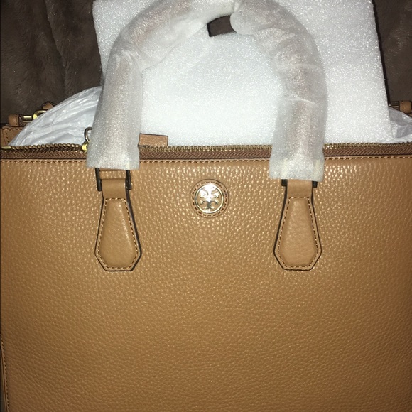 Tory Burch Robinson Double Zip Tigers Eye