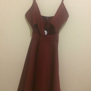Wine colored dress