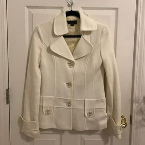 Cream colored pea coat