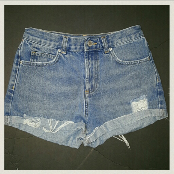 Topshop Pants - Topshop Moto Rosa distressed jean shorts