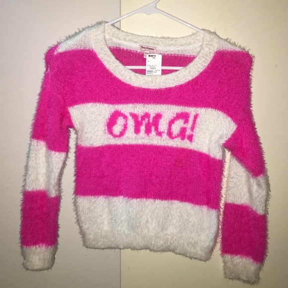 "OMG" Fuzzy Sweater