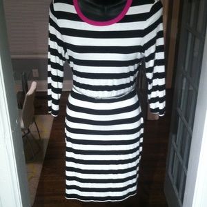 Calvin Klein NWT size 6 long sleeve striped dress