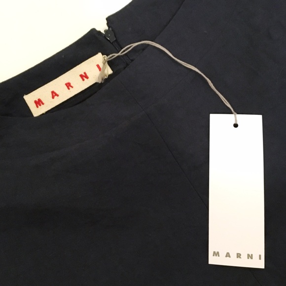 Marni Dresses & Skirts - Marni draped mini dress Navy Blue IT40/M