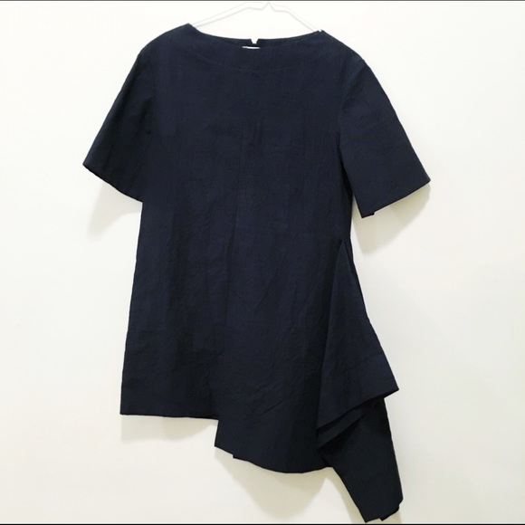 Marni draped mini dress Navy Blue IT40/M - Picture 2 of 4