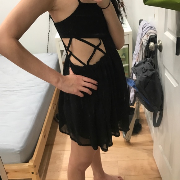 Black cutout dress