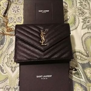 Saint Laurent	
Monogram Matelasse Wallet on Chain,