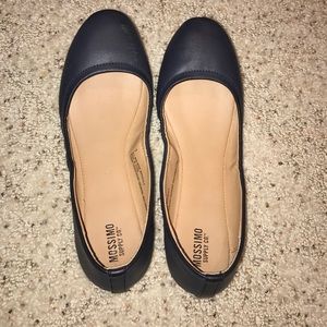 navy blue ballet flats