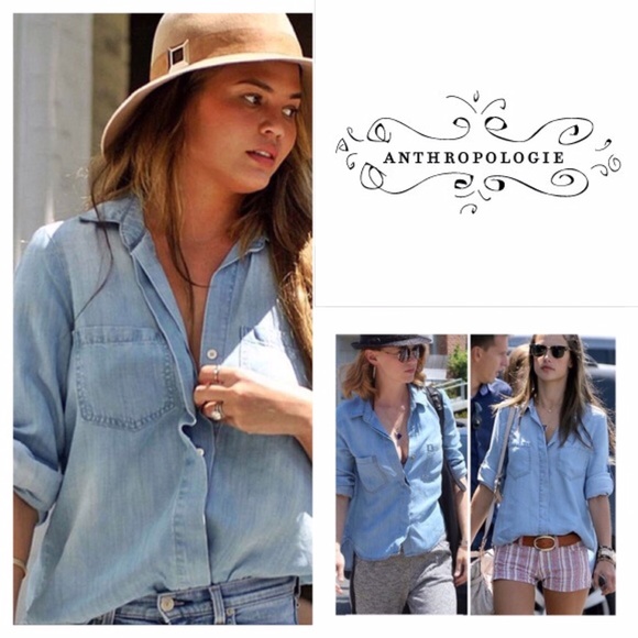 Anthropologie Tops - Anthropologie Cloth & Stone slit tail shirt size M