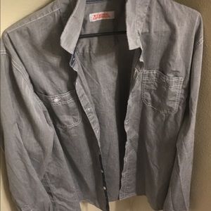 Gray button up