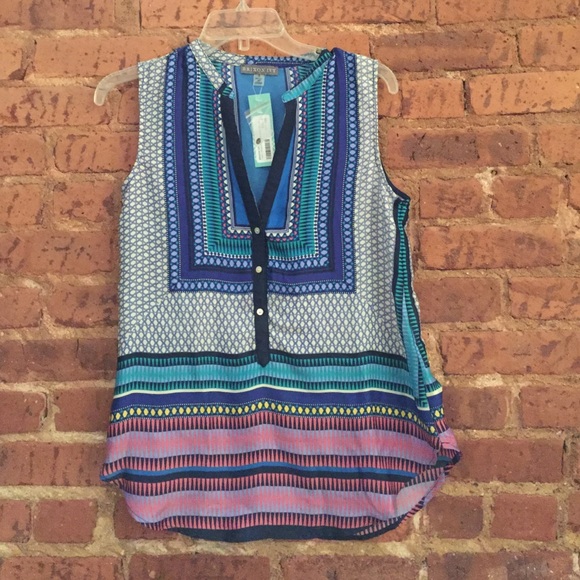 NWT Stitch Fix Abstract Patterned Silk Tank