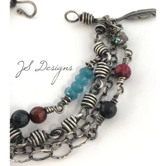 Sterling Silver One of a Kind 4 Strand Bracelet - Picture 3 of 3