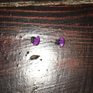 Purple star earrings