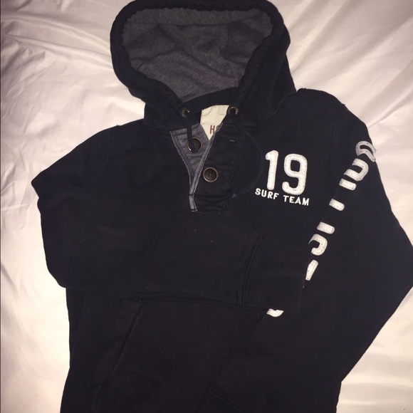 Navy blue Hollister hoodie. Men's size small.