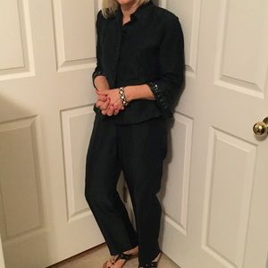 Green.  Two piece pant set  worn once.