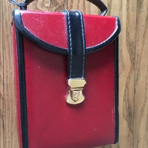 Travel Storage Red Leather Flip Out Jewelry Case💍