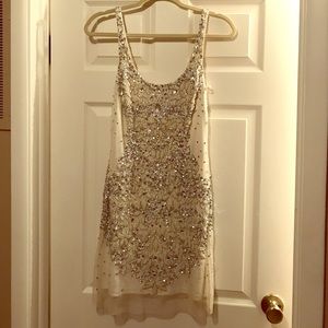 Adrianna Papell White sequence dress