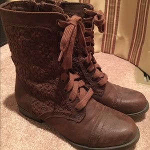Brown Lace Up Boots
