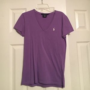 Purple Vneck Polo (short sleeve)