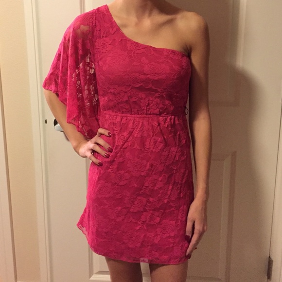 Pink Off the Shoulder Dress