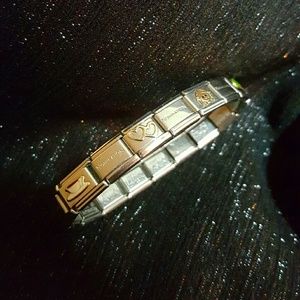 18k & Stainless Nomination Charm Bracelet