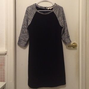 Black gray and white dress from Loft size 8