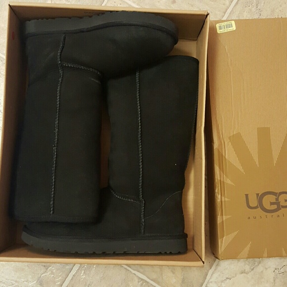 Tall Black Uggs, Size 10