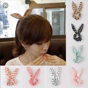 Rabbit ear hair ties in pack!
