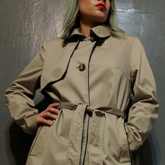 Khaki trench coat