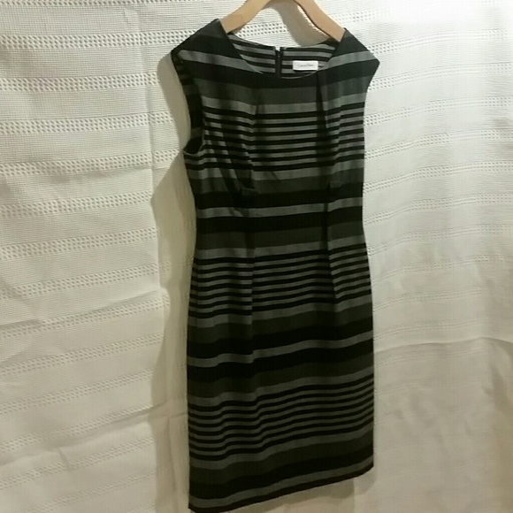 Calvin Klein gray black dress petite