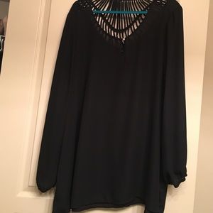 Torrid 3 Black cage back top