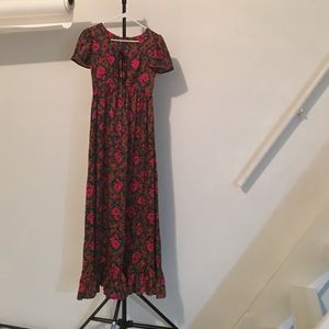 Vintage 60's Flower Child Maxi Dress